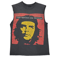 RAGE AGAINST THE MACHINE CHE GUEVARA BLACK YELLOW TEXT SLEEVELESS FADE FITS MEDIUM 1244