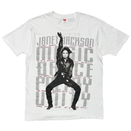 JANET JACKSON RHYTHM NATION WORLD TOUR 1990 WHITE HANES LARGE 0361