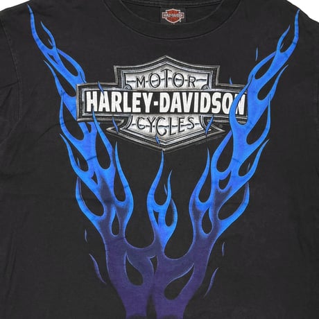HARLEY DAVIDSON BLUE V FLAME LS ELLINGTON EMBLEM LARGE 1134