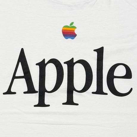 Apple BIG BLACK TEXT LOGO HANES XL 7220