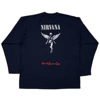 NIRVANA HEART SHAPED BOX LS NAVY FRUIT OF THE LOOM XL 3163