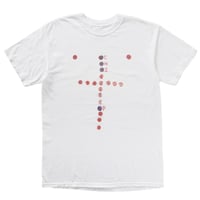 RED HOT CHILI PEPPERS FRONT RED CROSS LOGO WHITE GILDAN MEDIUM 1845
