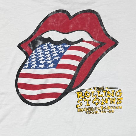 THE ROLLING STONES BRIDGE TO BABYLON AMERICAN FLAG TONGUE LS FITS XXL 2501