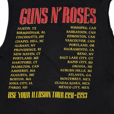GUNS N' ROSES USE YOUR ILLUSION SKULL MEMBER SLEEVELESS FITS LARGE 0628