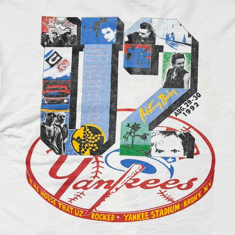 U2 ZOO OUTSIDE BROADCAST YANKEES HANES XL 1615
