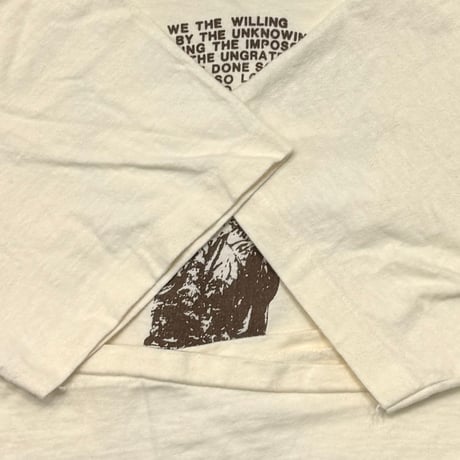 PLATOON MOVIE PROMO PALE YELLOW HANES LARGE 0692