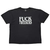 OLD & VINTAGE SIK WORLD PRODUCTIONS FUCK TWEEKERS TEXT 1998 BLACK XL 1372