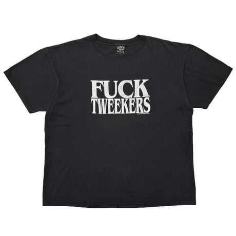 OLD & VINTAGE SIK WORLD PRODUCTIONS FUCK TWEEKERS TEXT 1998 BLACK XL 1372