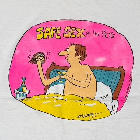 OLD & VINTAGE SAFE SEX IN THE 90'S HANES XL 0133