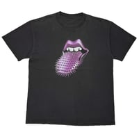 THE ROLLING STONES PURPLE SPIKE TONGUE BLACK FITS XL 1885