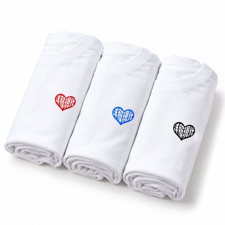 【数量限定】洋服現代ハートロゴ【３パックTシャツ】