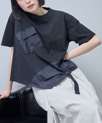 【select】ポケット付き アシンメトリーデザインTシャツ （204845）