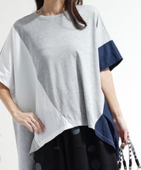 【select】ブロッキング異素材切替プルオーバー（3751）