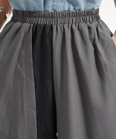 【select】メッシュ重ねアシメデザインパンツ（3269）