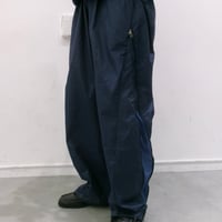 Highleft side mesh line nylon pants