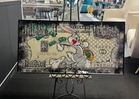 フレームアート　DOLLAR RR VS GG 90 X 40CM クリスタル付き