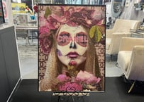 フレームアート　MEXICAN SKULL 65 X 85CM クリスタル付き