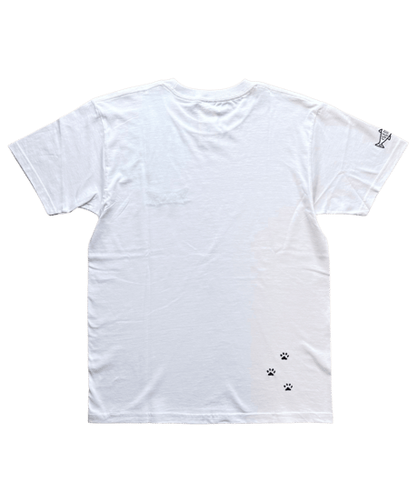 刺繍Tシャツ (ひょっこり猫）