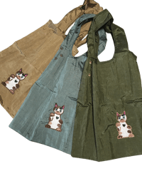 限定品★招き猫刺繍バッグ （三毛猫)