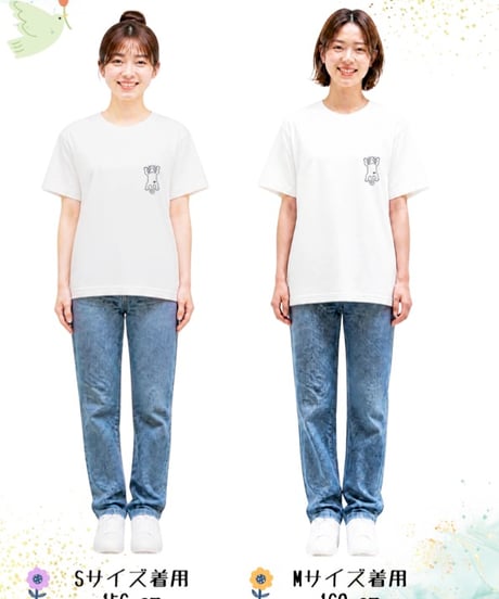 刺繍Tシャツ (フライングCAT・6oz/ホワイト・グレー）