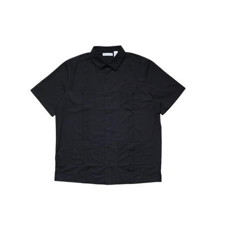 S〜L Cubavera Four Pocket Guayabera Shirts Black
