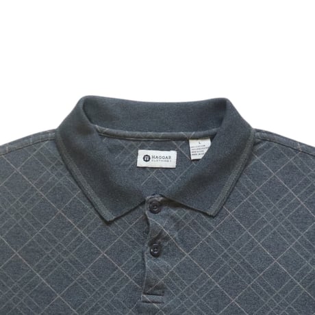 L Haggar Lined Polo Shirts Dark Green