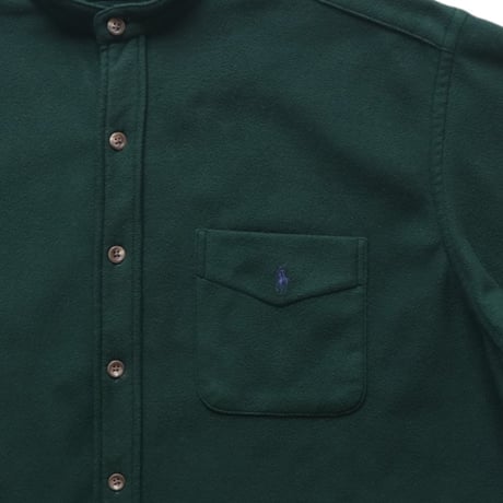 L Polo Ralph Lauren Fleece Shirts Made In USA Green