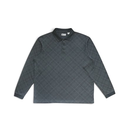 L Haggar Lined Polo Shirts Dark Green