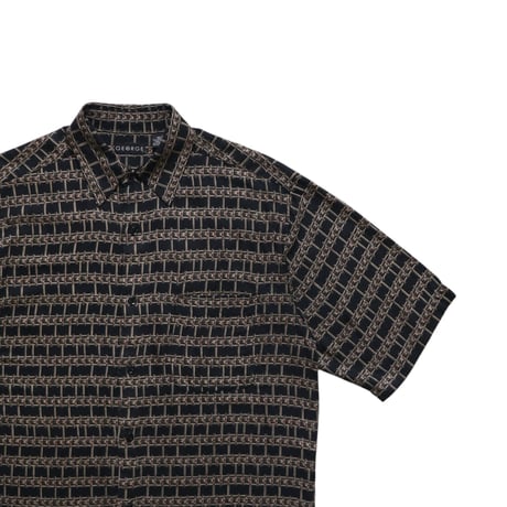 M George Pattern Shirts Black