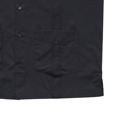 S〜L Cubavera Four Pocket Guayabera Shirts Black