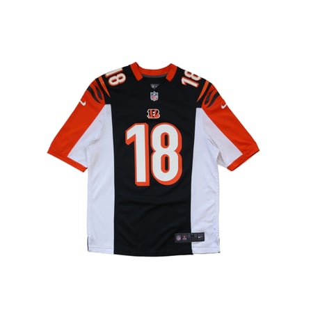 M NFL Cincinati Bengals Football Jersey Black × White