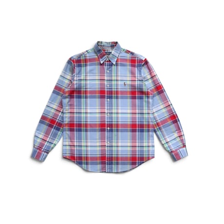 M Polo Ralph Lauren Check Shirts Sky Blue