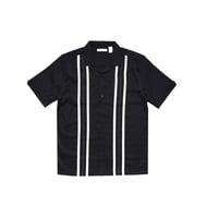 M Cubavera Contrast Panel Shirts Black