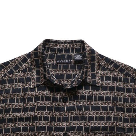 M George Pattern Shirts Black