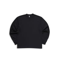 S~L Los Angeles Apparel 6.5oz Long Sleeve Garment Dye Crew Neck T Shirt Black