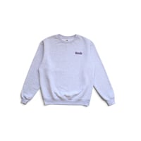 M～XL Sounds Store Logo Embroidered Sweatshirts Ash Grey × Blue × White × Red