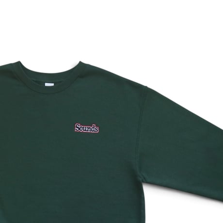 M～XL Sounds Store Logo Embroidered Sweatshirts Green × Black × White × Red