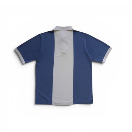 M Adidas 2tone Polo Shirts Blue Grey × Light Beige