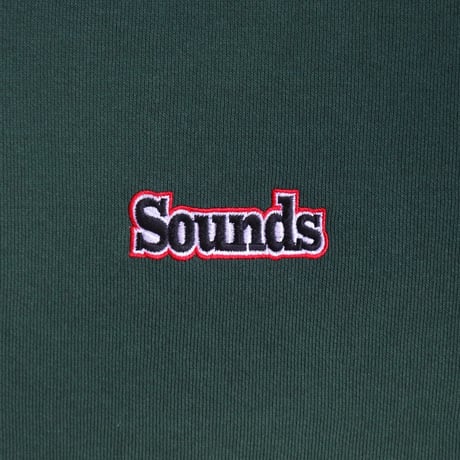 M～XL Sounds Store Logo Embroidered Sweatshirts Green × Black × White × Red