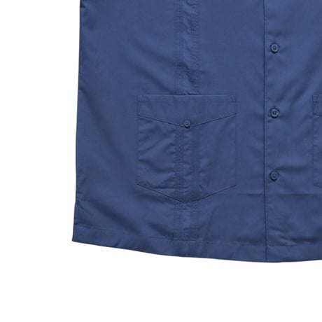 M〜L Cubavera Four Pocket Guayabera Shirts Ensign Blue