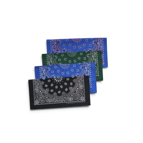 Onesize Hav-A-Hank Paisley Bandana BlackＧreen Blue Blue × Red × White