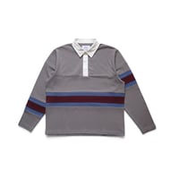 M ＬLittle Yarmouth Zig-Zag Rugby Shirt Grey