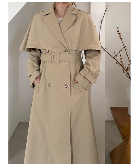 cape flare trench coat(2色)