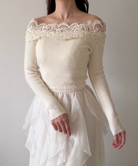 lace off shoulder lib tops