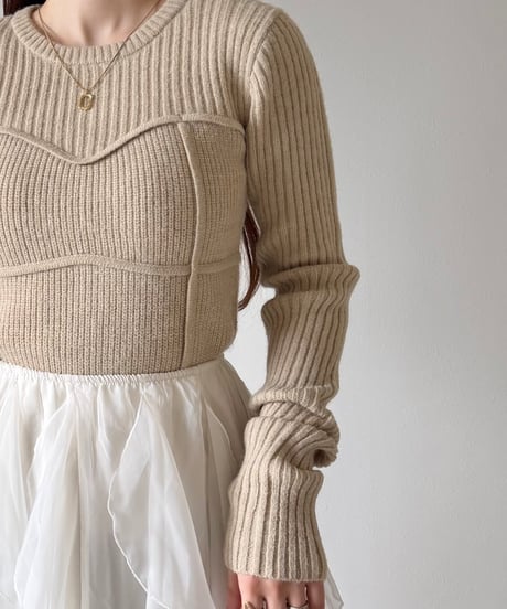 lib bustier design knit