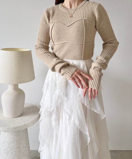 lib bustier design knit