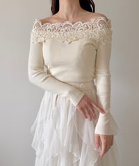 lace off shoulder lib tops