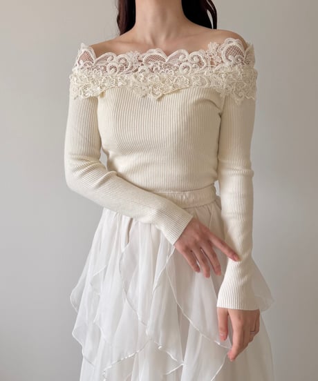 lace off shoulder lib tops