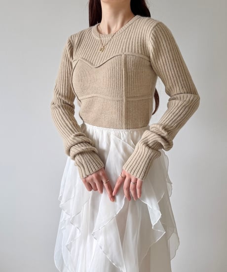 lib bustier design knit
