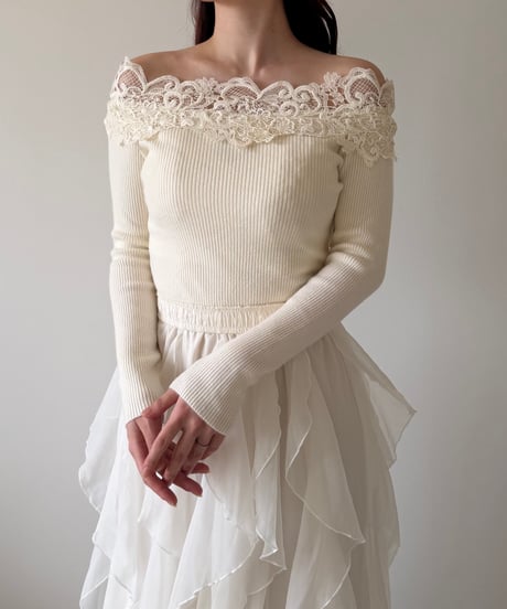 lace off shoulder lib tops